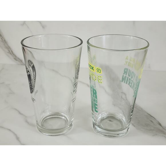 Red Brick Ale Blonde German Styler Lager Pint Beer Clear Glass 16oz Drinkware x2 - Picture 8 of 13